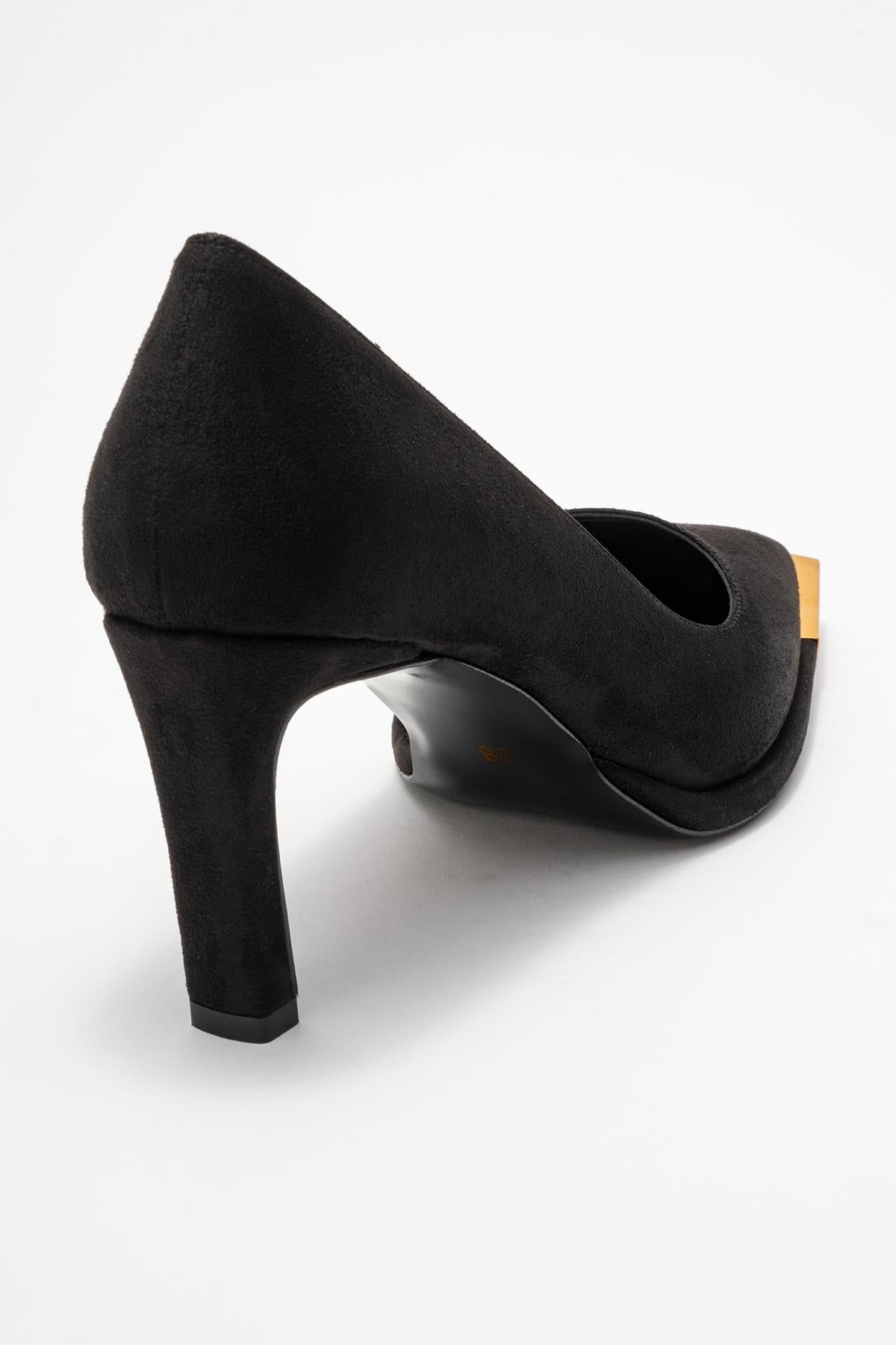 Liora - Zapatilla de tacón de aguja de ante negro (Mujer)