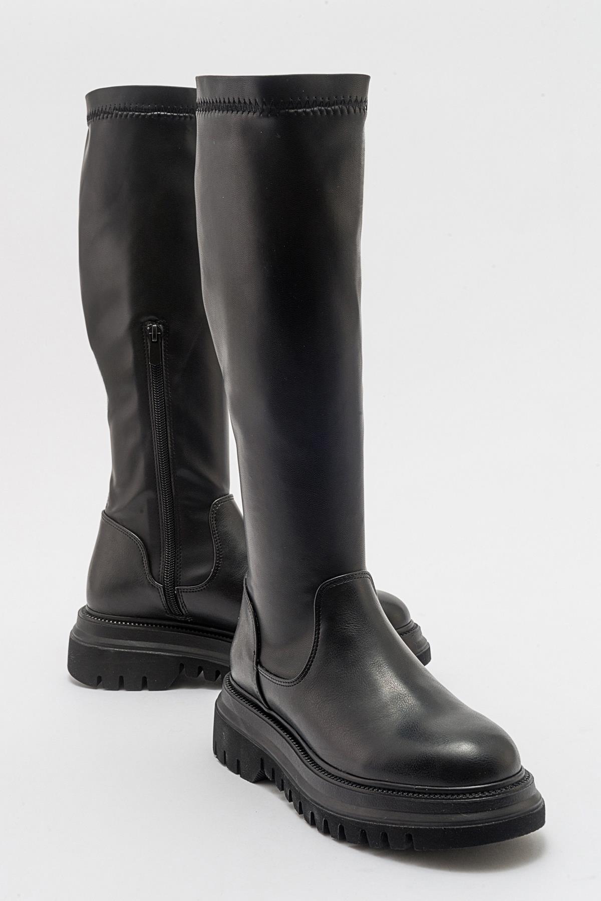 Henin - Bota elástica negra (Mujer)