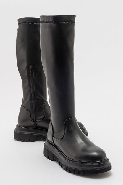 Henin - Bota elástica negra (Mujer)