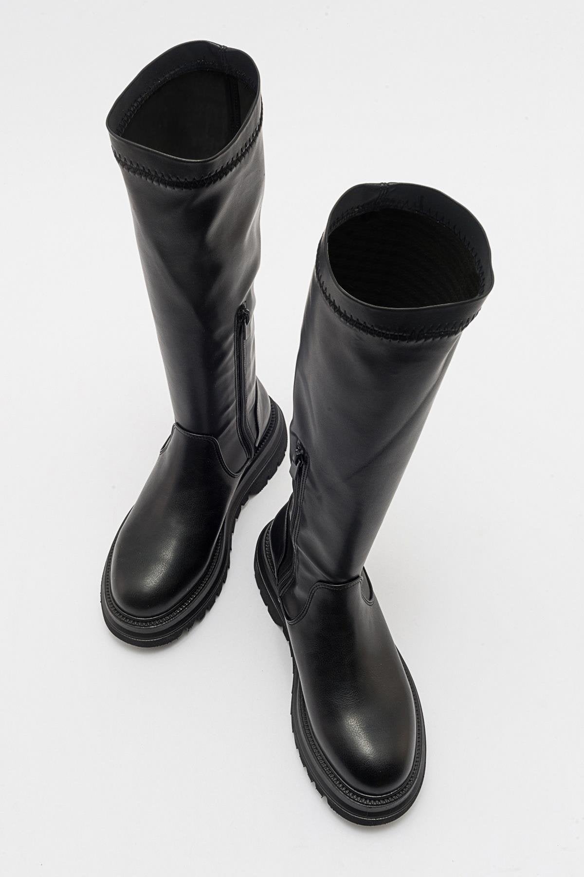 Henin - Bota elástica negra (Mujer)