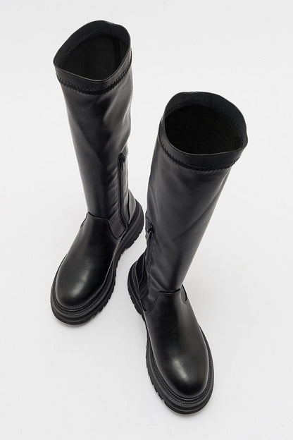 Henin - Bota elástica negra (Mujer)