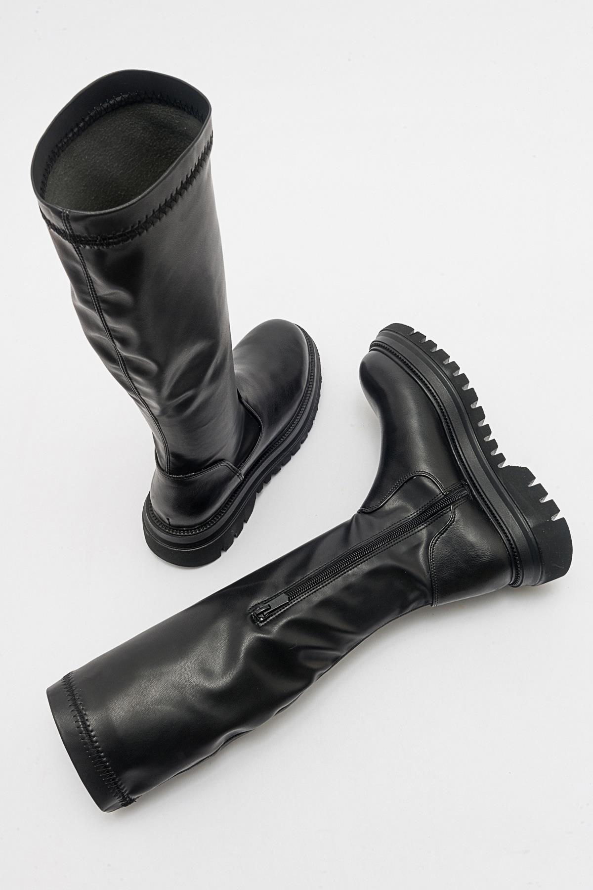 Henin - Bota elástica negra (Mujer)