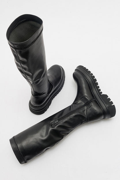 Henin - Bota elástica negra (Mujer)