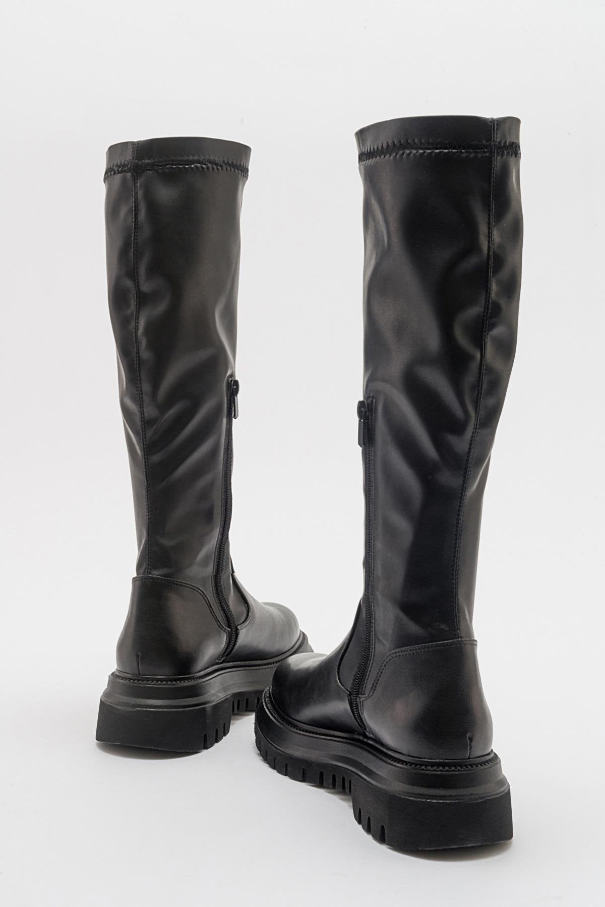 Henin - Bota elástica negra (Mujer)