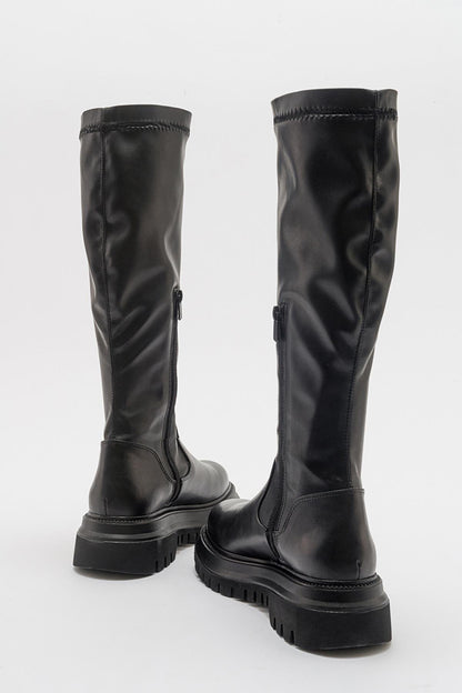 Henin - Bota elástica negra (Mujer)