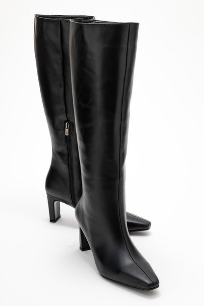 Lume - Bota Alta de Cuero Negro (Mujer)