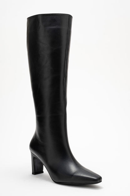 Lume - Bota Alta de Cuero Negro (Mujer)