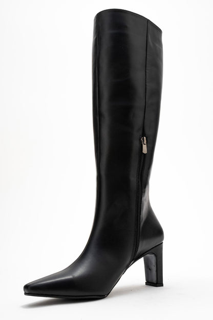 Lume - Bota Alta de Cuero Negro (Mujer)