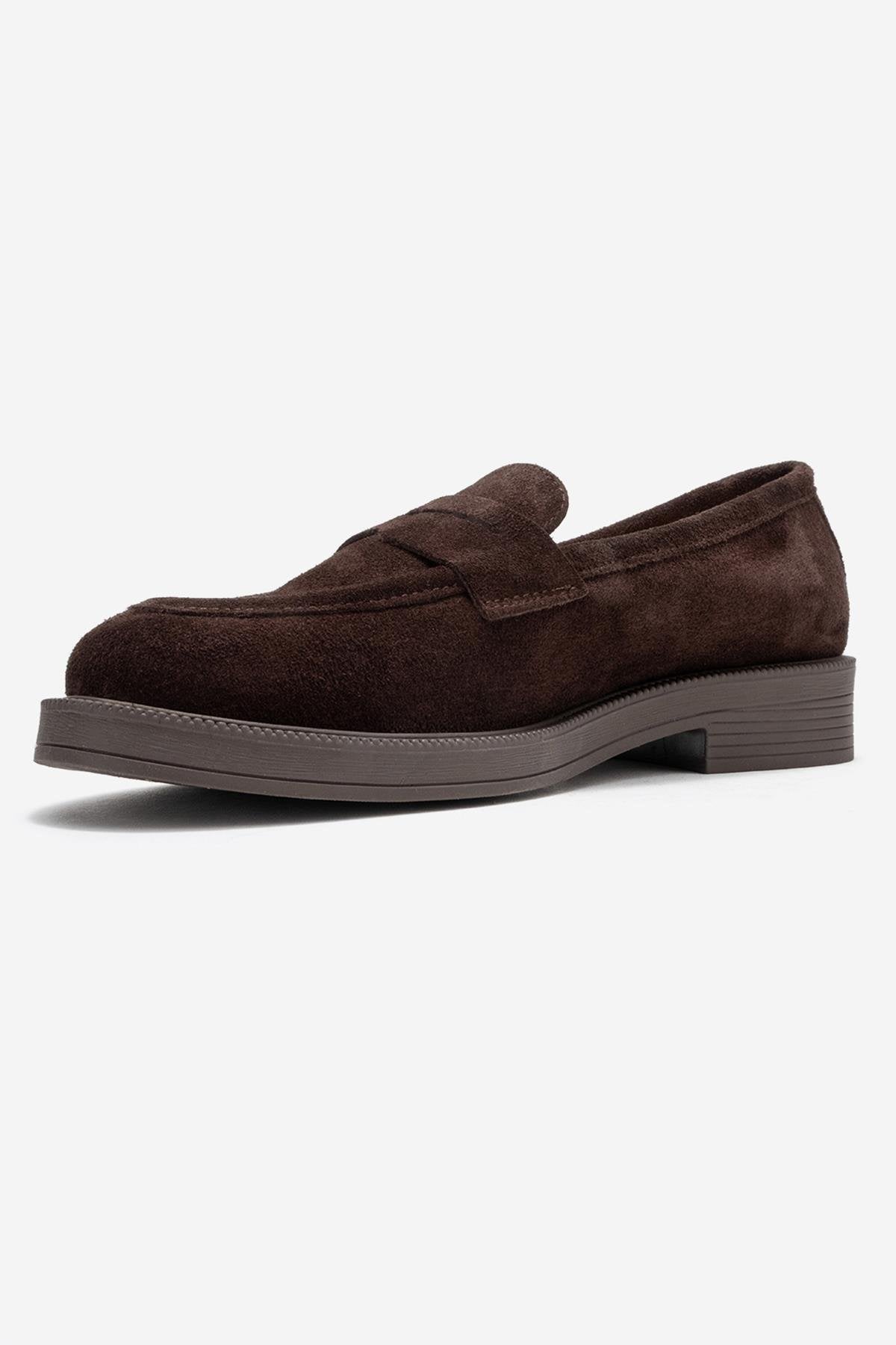 Bree - Mocasines de plataforma de cuero marrón (mujer)