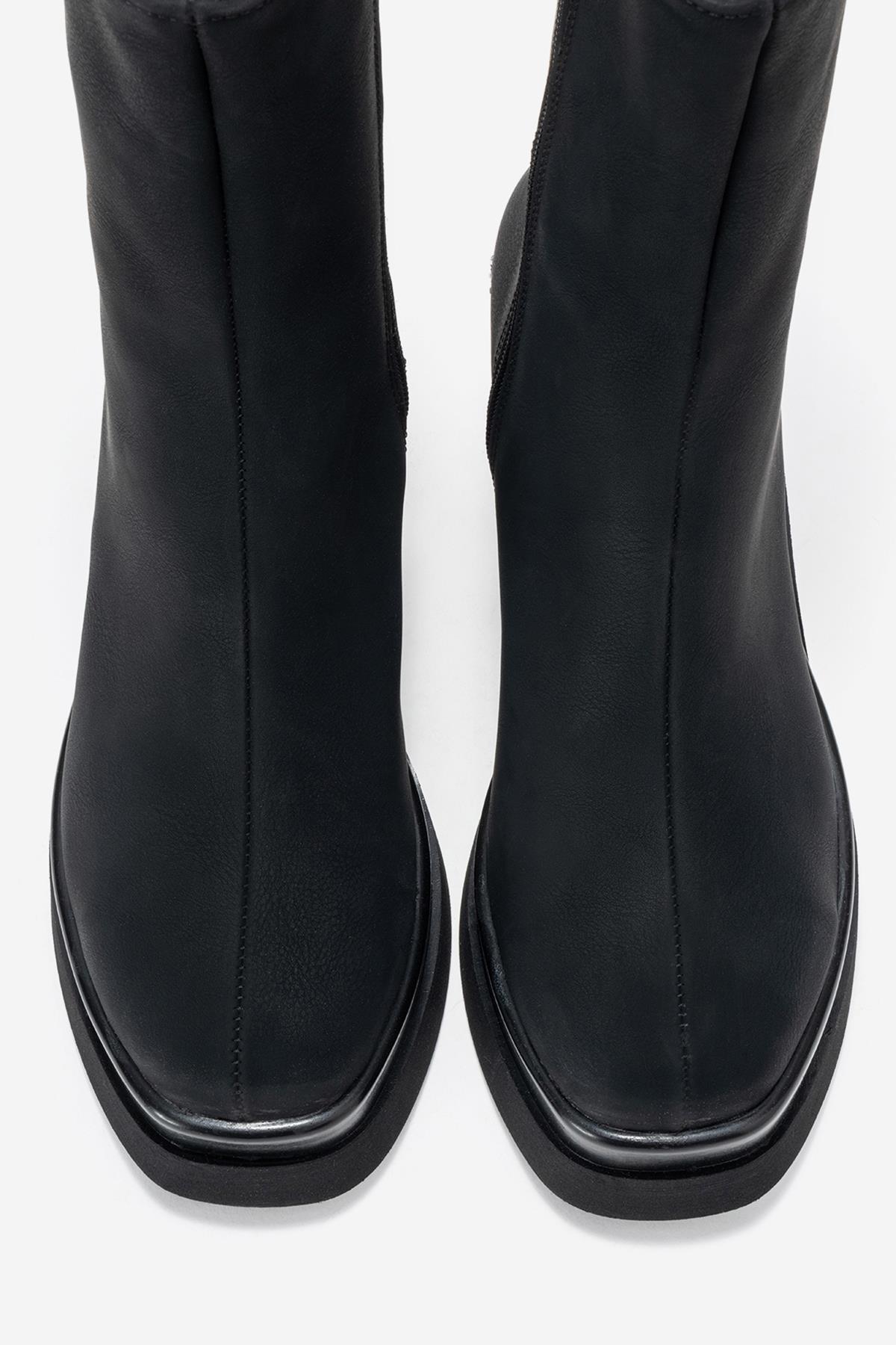 Valen - Bota de tacón de plataforma negra (mujer)