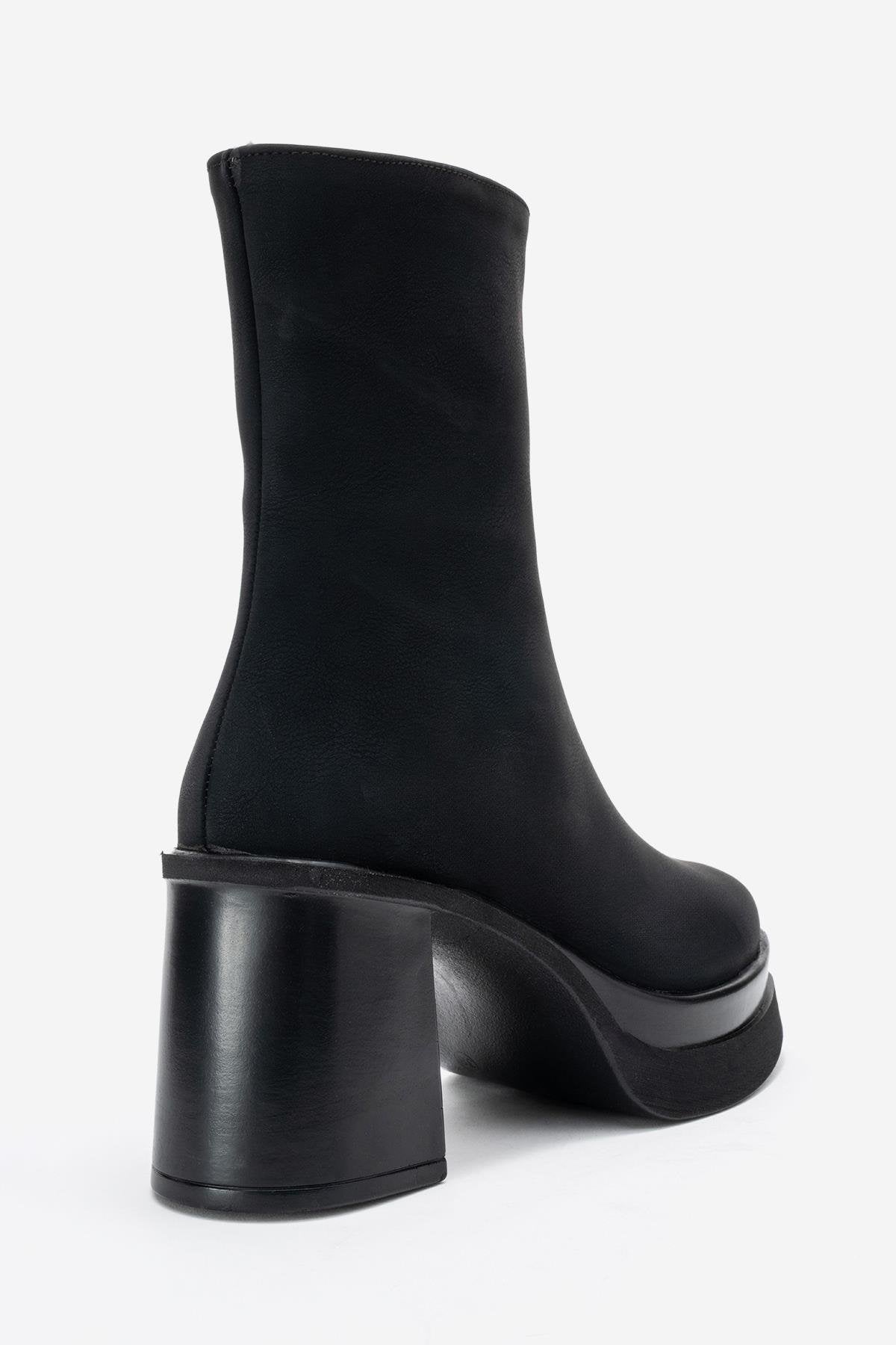Valen - Bota de tacón de plataforma negra (mujer)