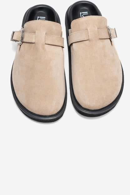 Vesta - Mula de cuero beige (Mujer)