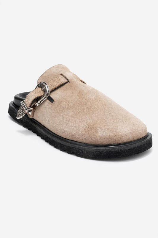 Vesta - Mula de cuero beige (Mujer)