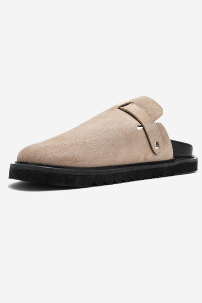 Vesta - Mula de cuero beige (Mujer)