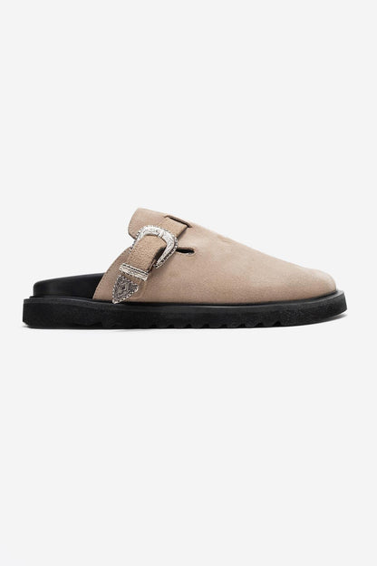 Vesta - Mula de cuero beige (Mujer)