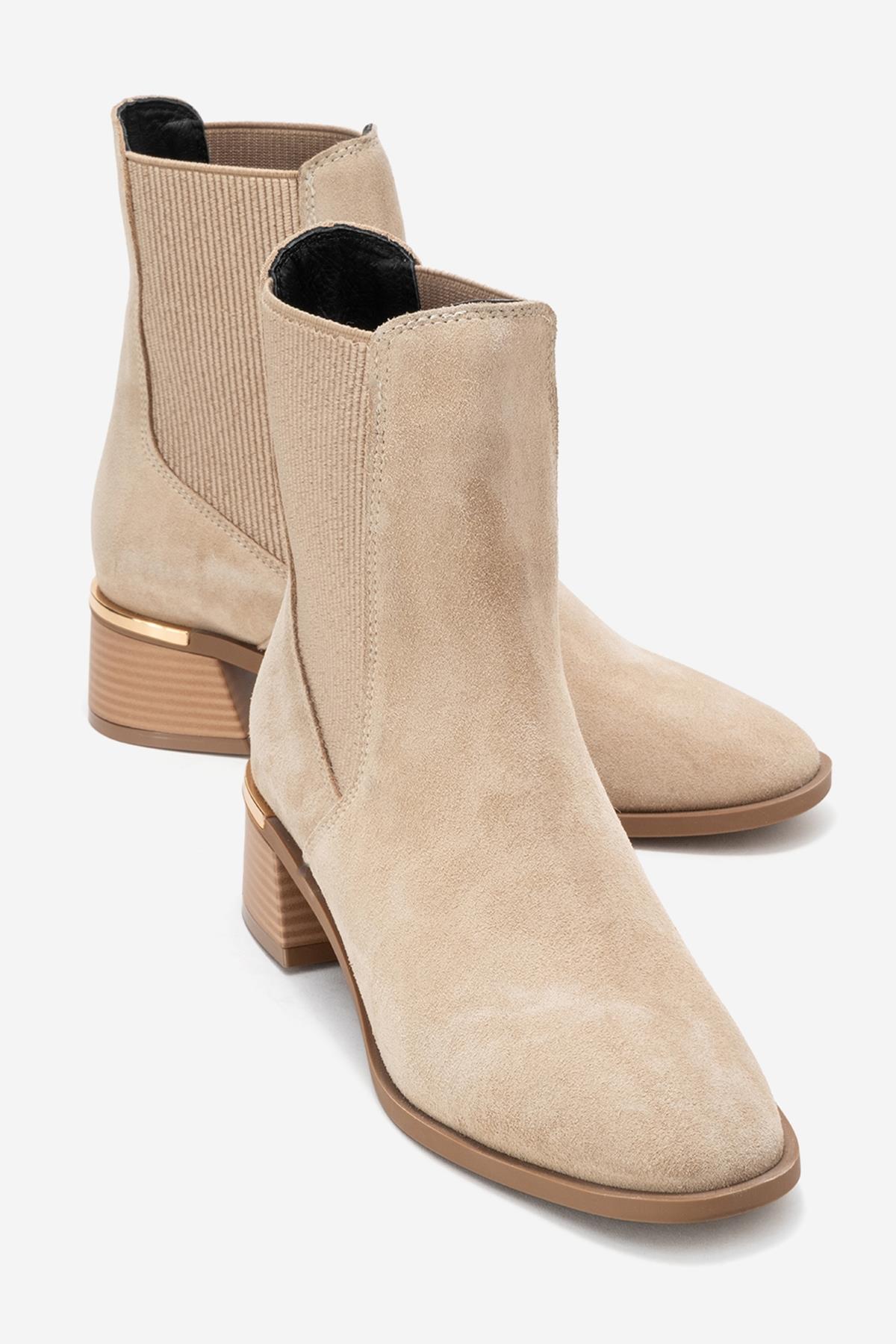 Botín Chelsea de Ante Beige Neiva (Mujer)