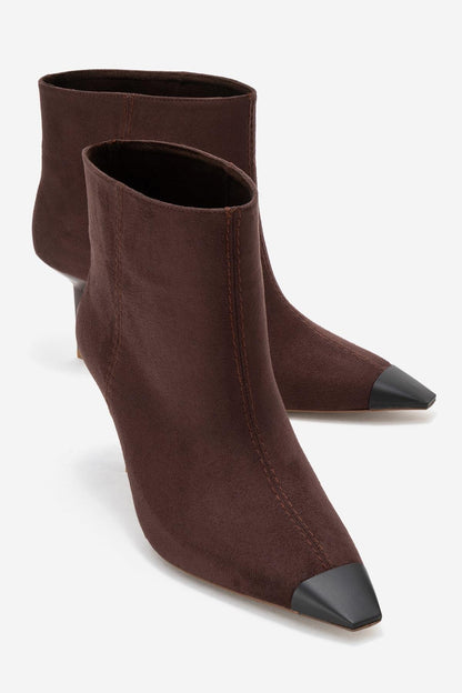 Rassel - Bota Puntiaguda de Gamuza Marrón (Mujer)