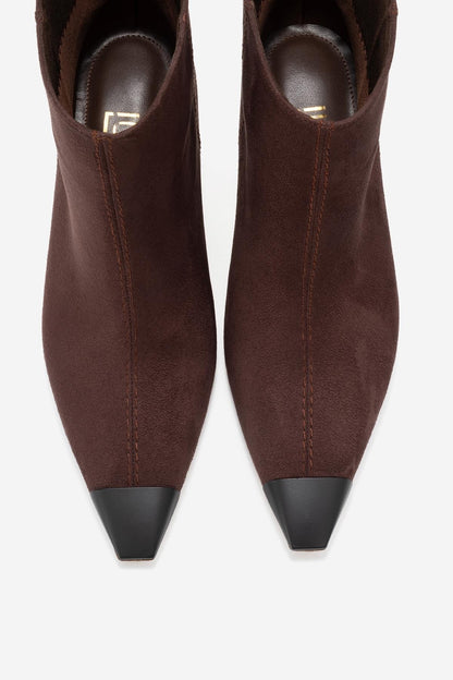 Rassel - Bota Puntiaguda de Gamuza Marrón (Mujer)