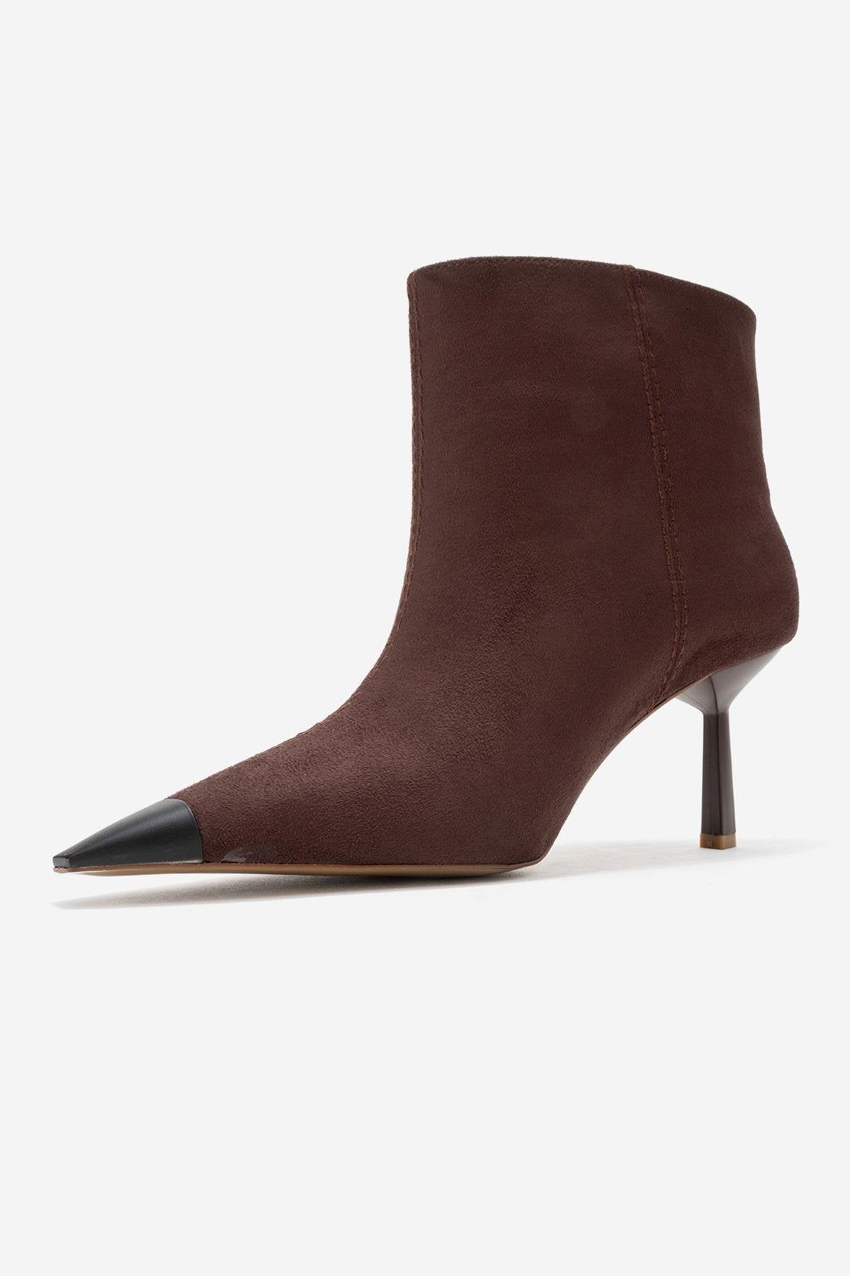 Rassel - Bota Puntiaguda de Gamuza Marrón (Mujer)