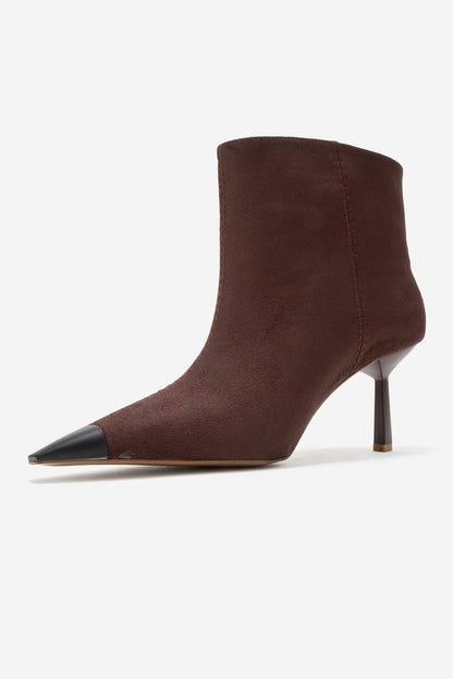 Rassel - Bota Puntiaguda de Gamuza Marrón (Mujer)