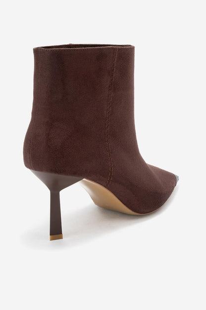 Rassel - Bota Puntiaguda de Gamuza Marrón (Mujer)