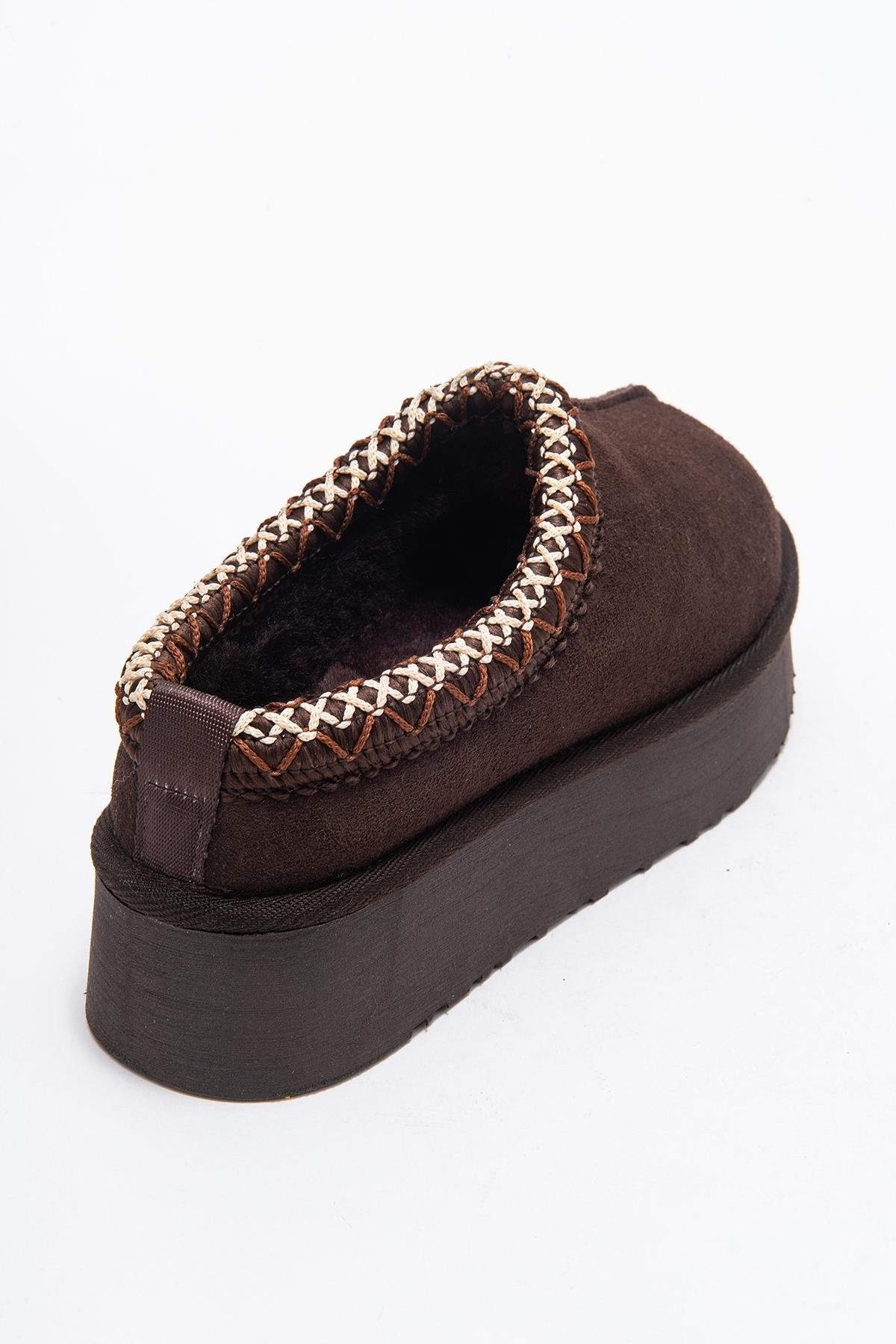 Avelia - Pantuflas de invierno de ante marrón (mujer)