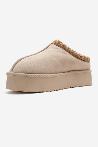 Avelia - Pantuflas de invierno de ante beige (mujer)