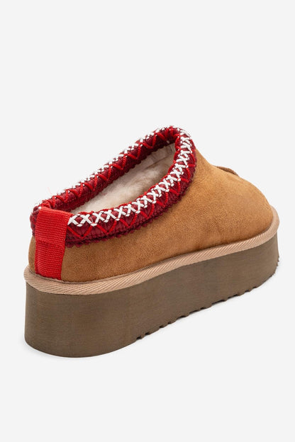 Avelia - Pantuflas de invierno de ante coñac (mujer)