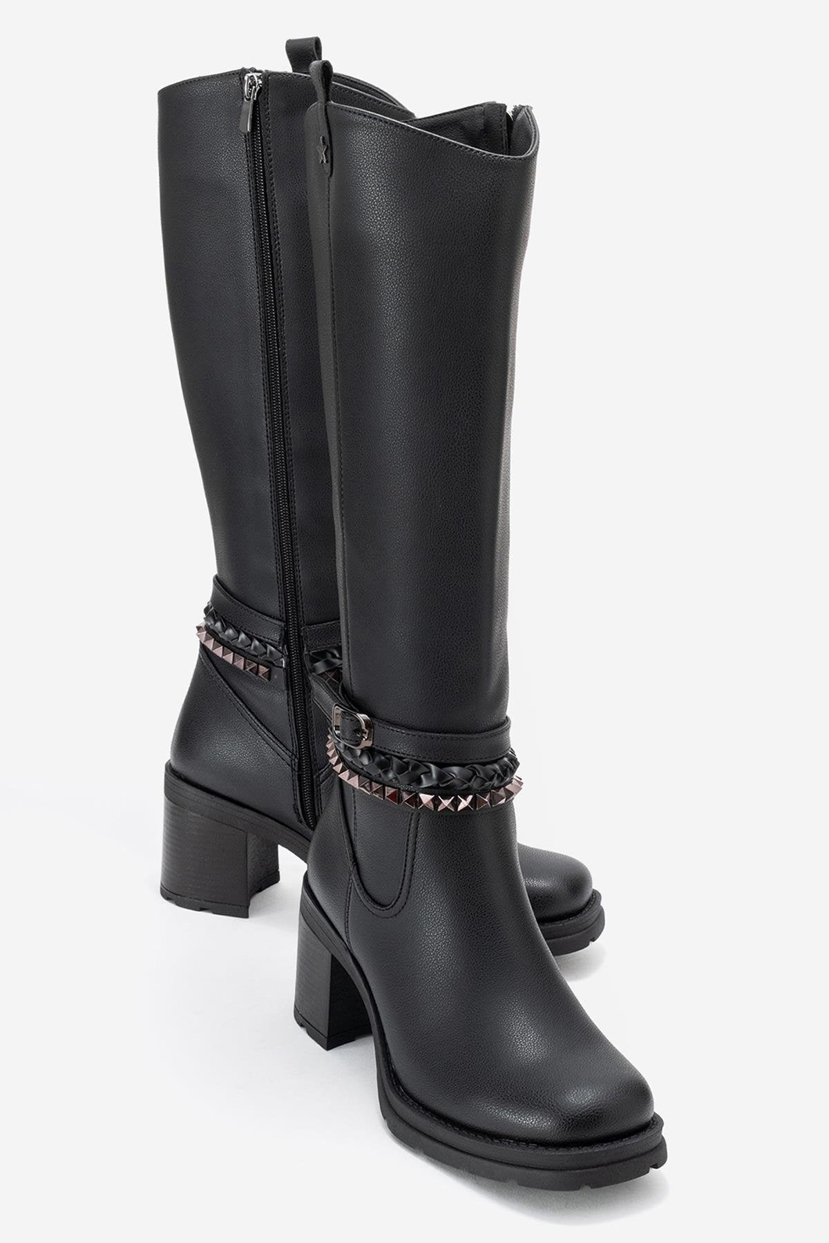 Viorra - Black Knee High Boot (Women)