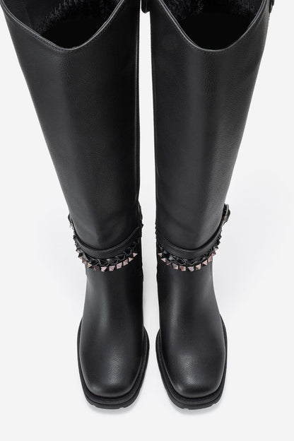 Viorra - Black Knee High Boot (Women)