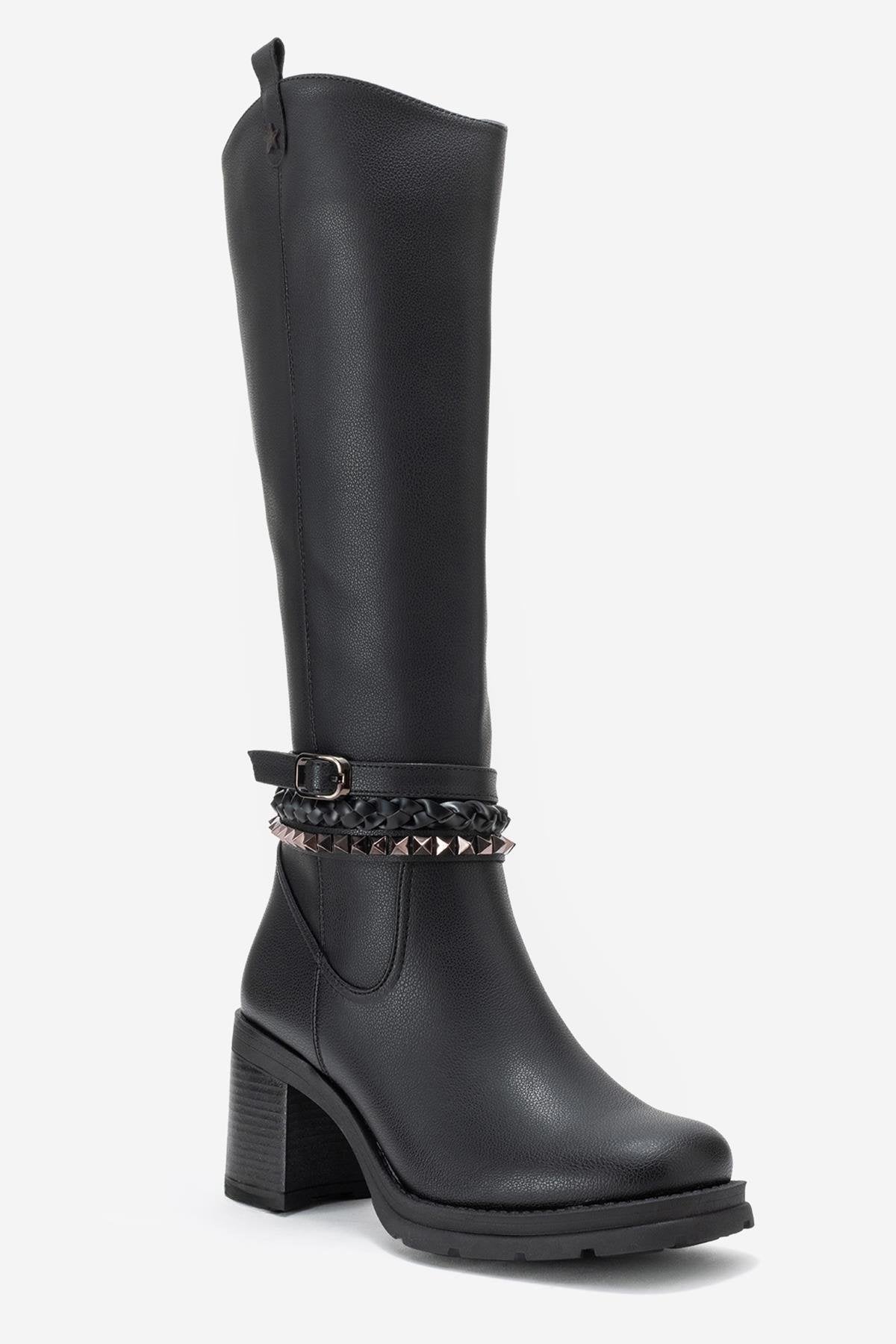 Viorra - Black Knee High Boot (Women)