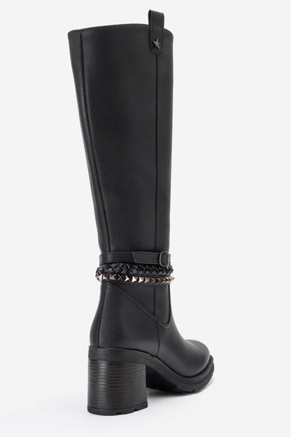 Viorra - Black Knee High Boot (Women)