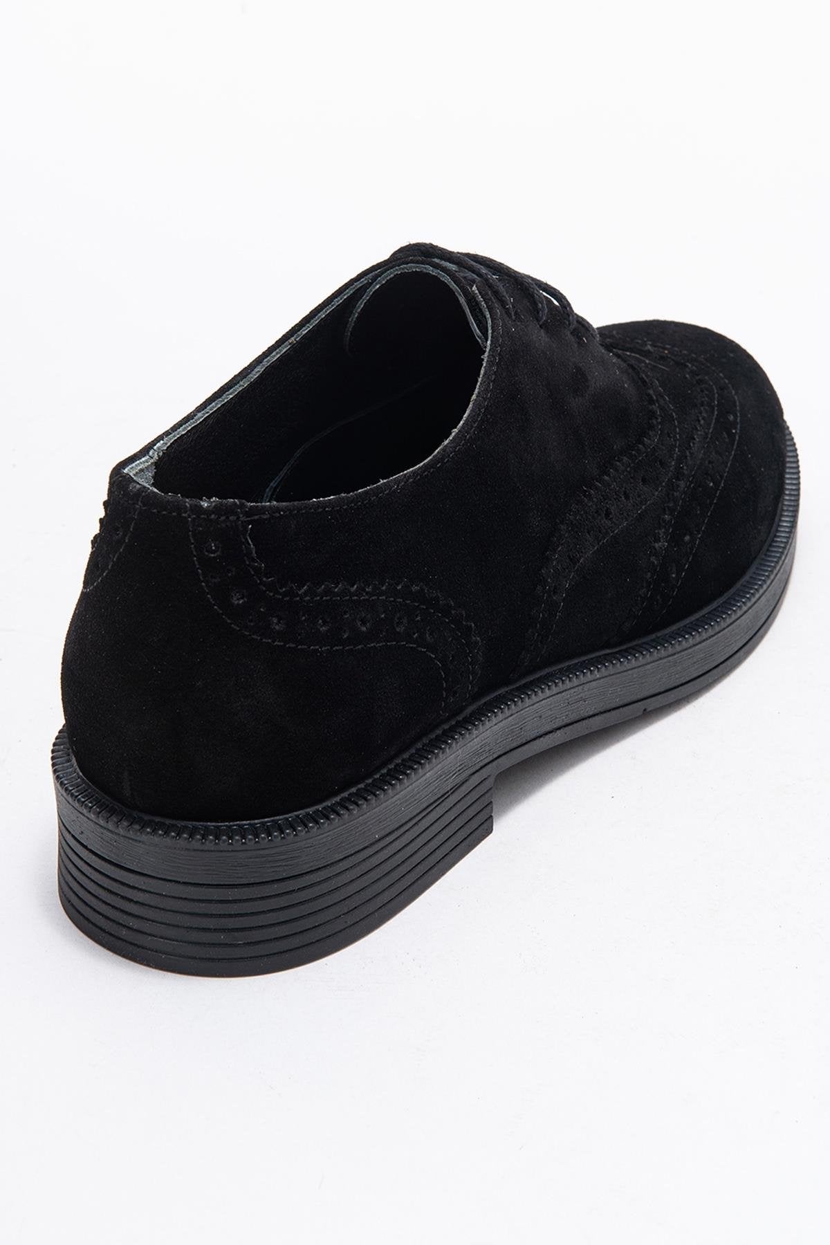 Avra - Zapatos Oxford de Ante Negro (Mujer)