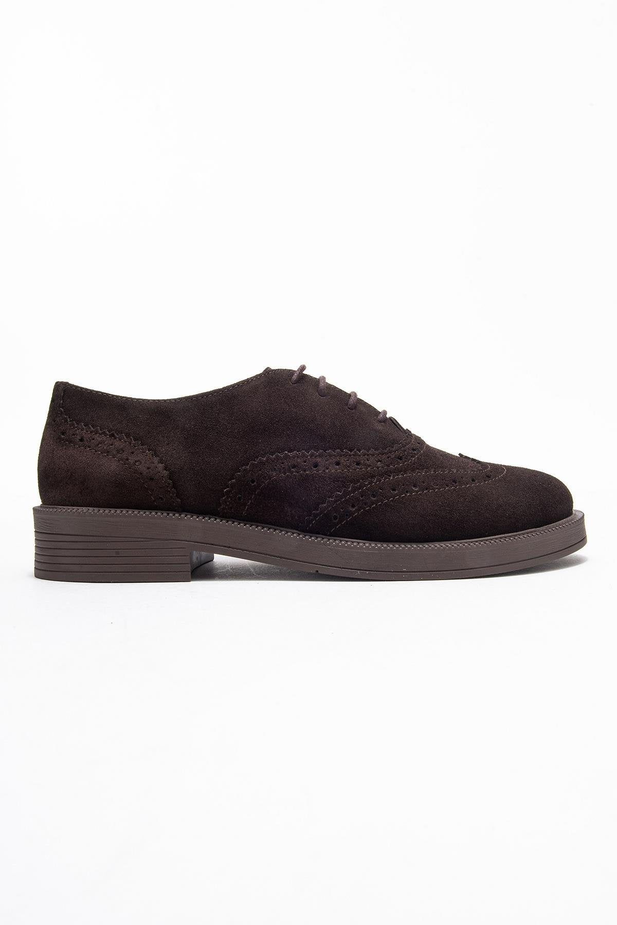 Avra - Zapatos Oxford de Ante Marrón (Mujer)
