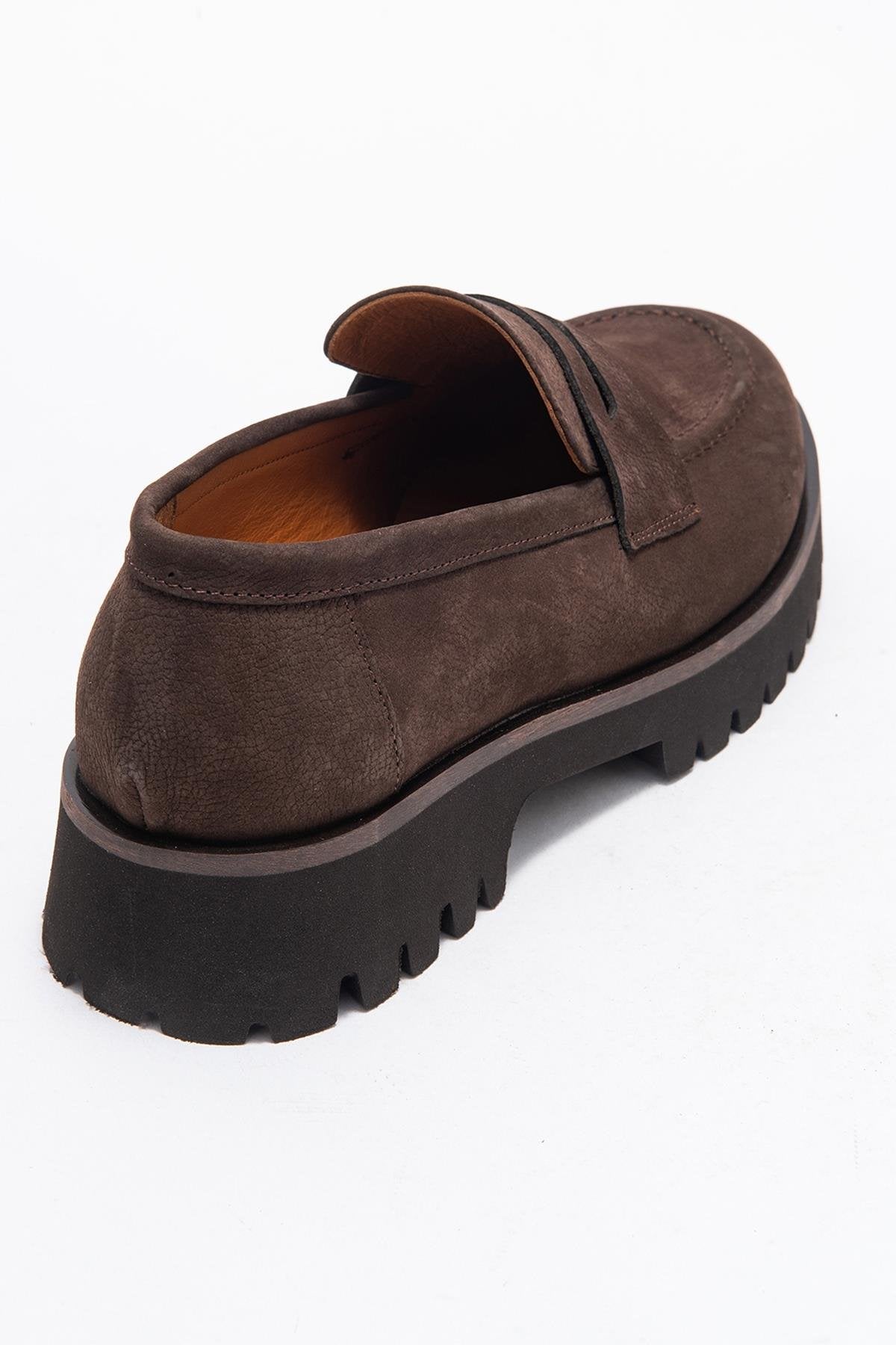 Vionel - Mocasín de cuero de gamuza marrón (mujer)