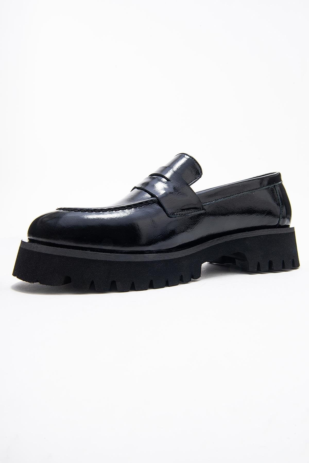 Vionel - Mocasín de charol negro (mujer)