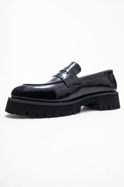 Vionel - Mocasín de charol negro (mujer)