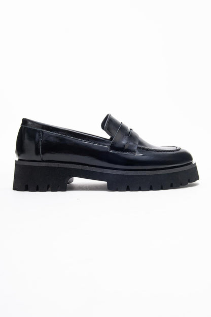 Vionel - Mocasín de charol negro (mujer)