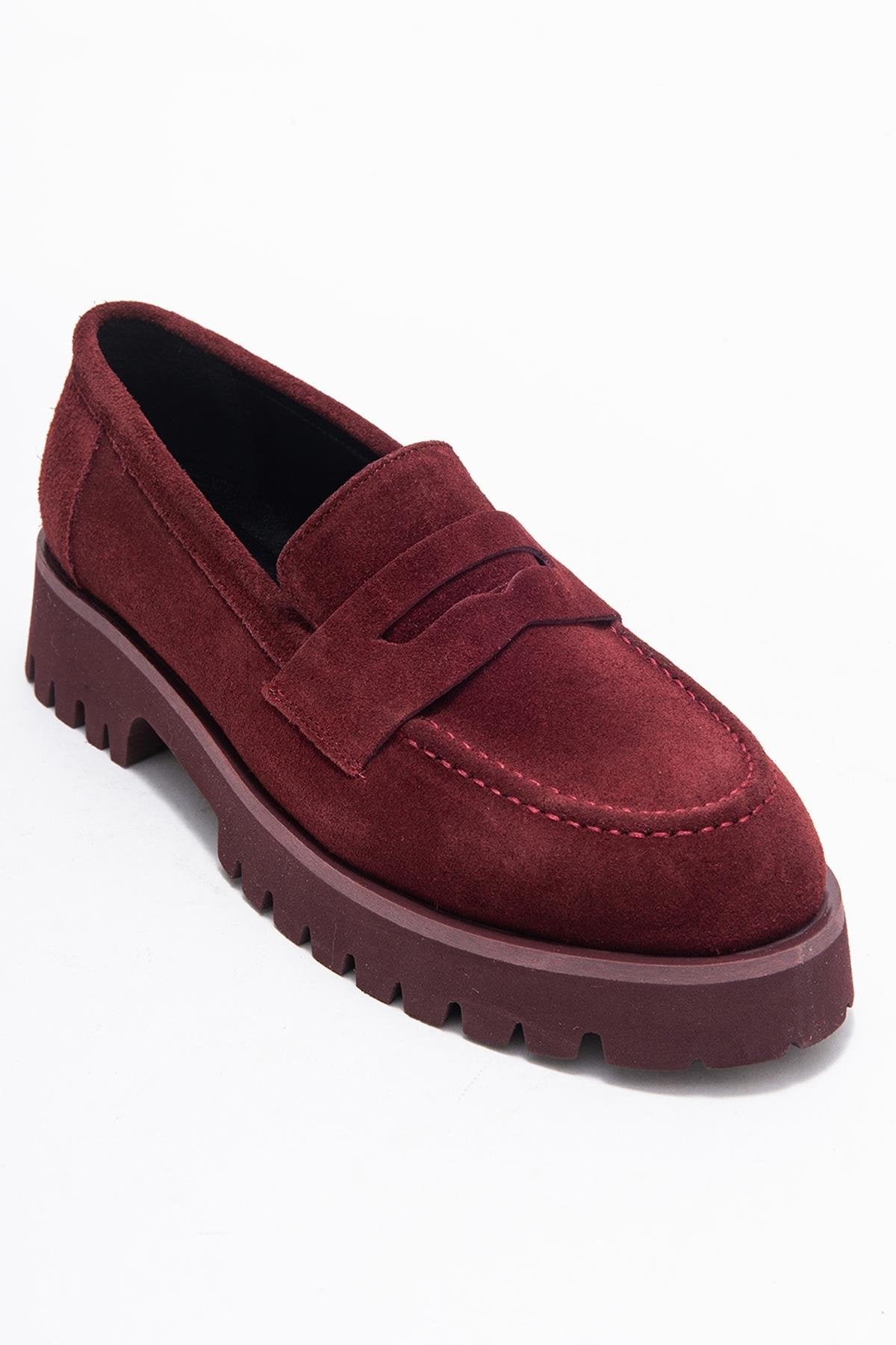 Vionel - Mocasín de gamuza burdeos (Mujer)