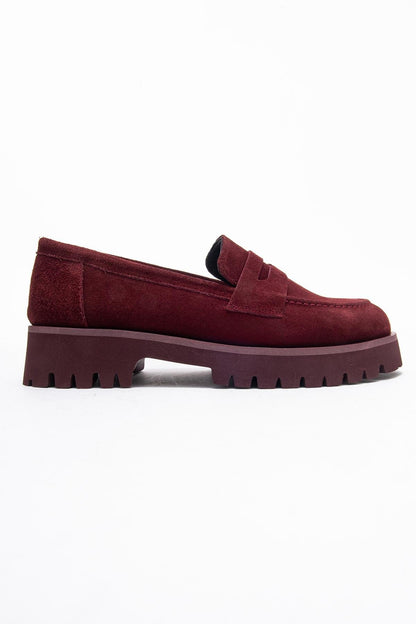 Vionel - Mocasín de gamuza burdeos (Mujer)