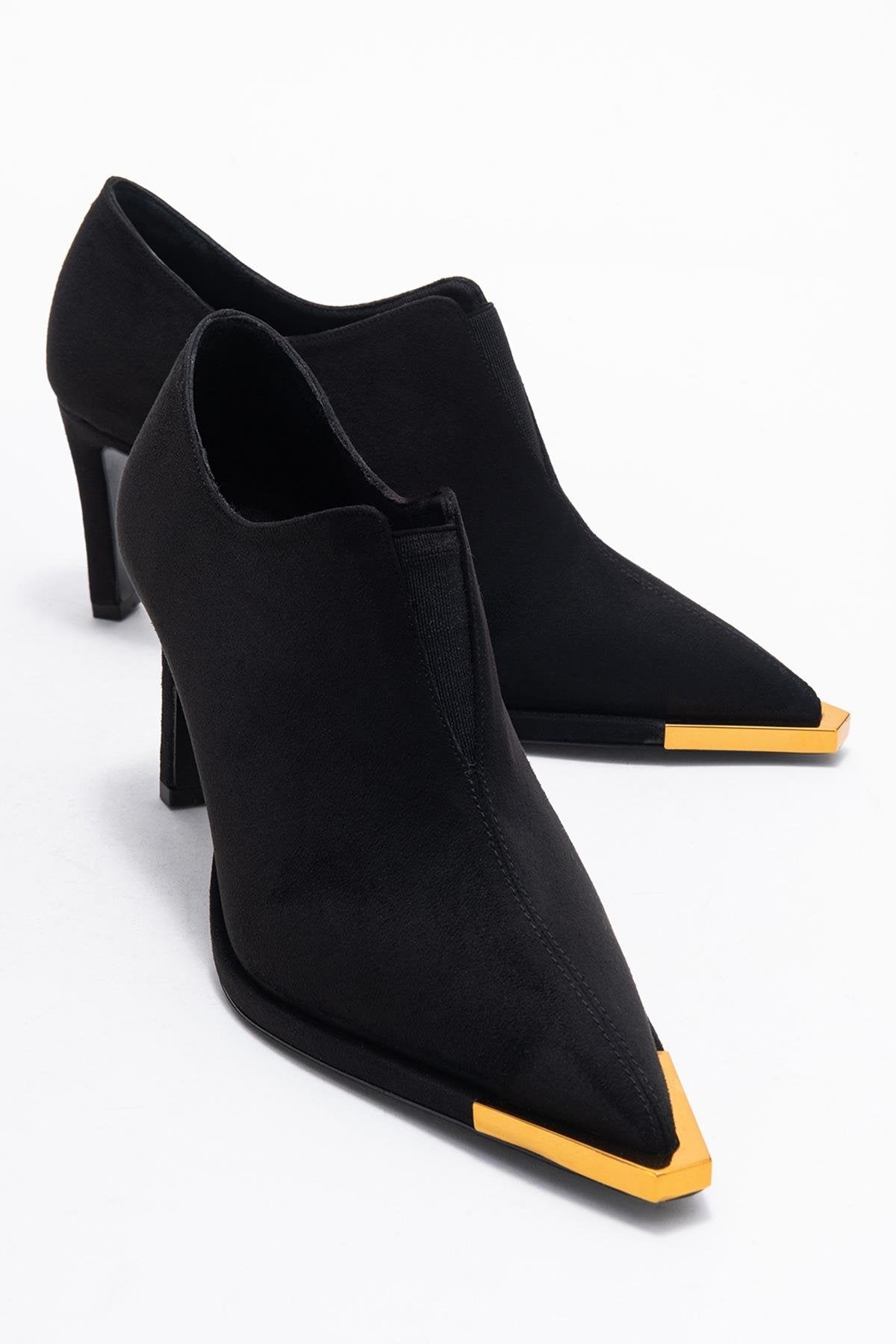 Niva - Zapatos de Tacón de Aguja de Ante Negro (Mujer)