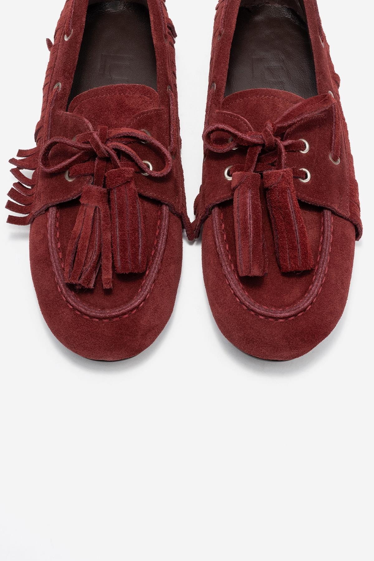 Fenora - Mocasín con borla de ante burdeos (Mujer)