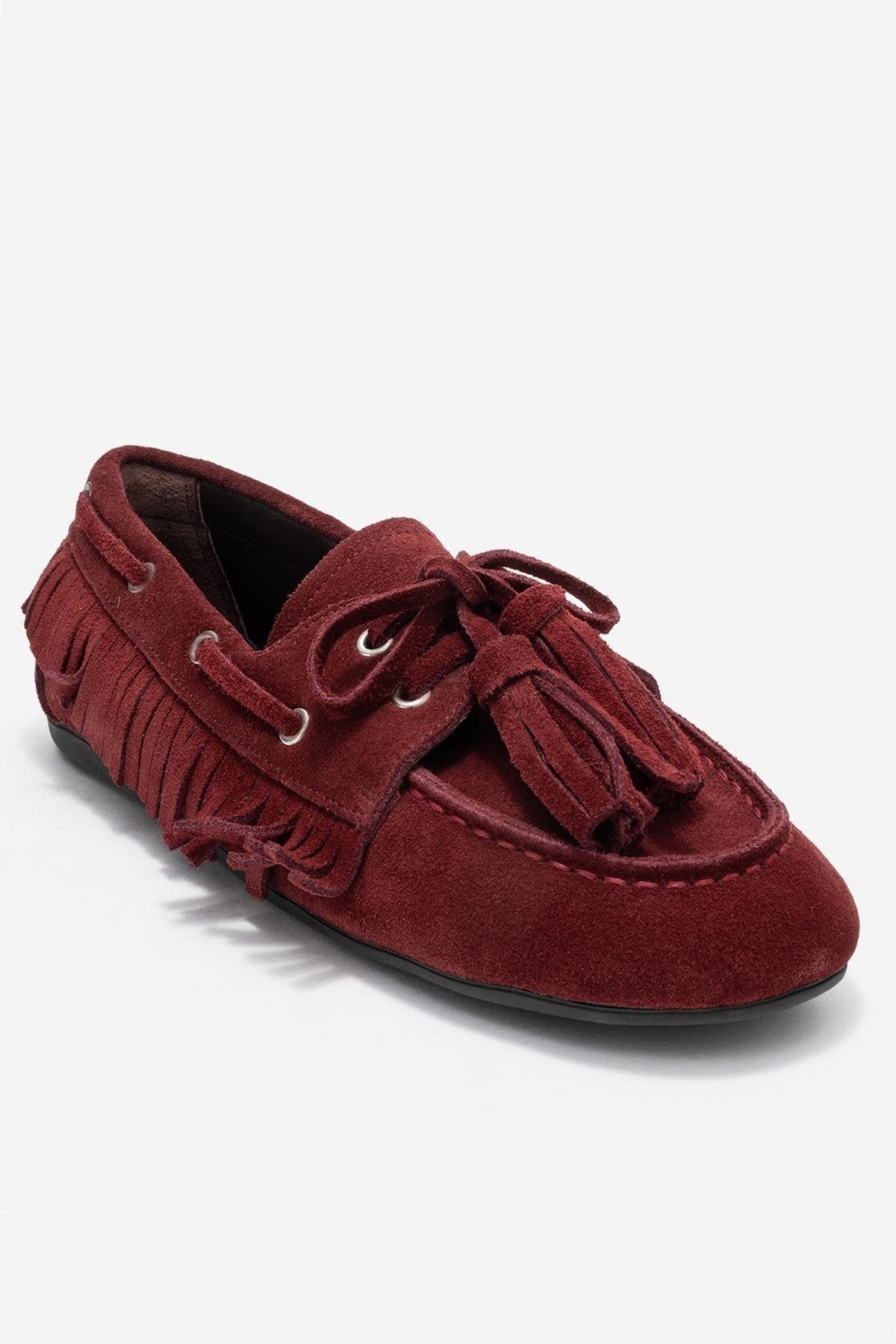 Fenora - Mocasín con borla de ante burdeos (Mujer)