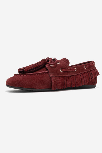 Fenora - Mocasín con borla de ante burdeos (Mujer)