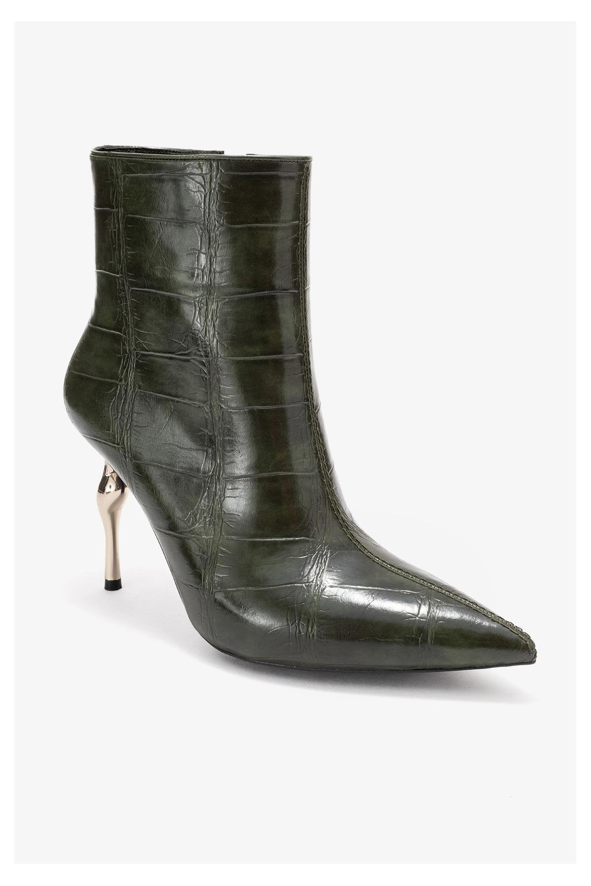 Crista - Green Pointed Toe Bootie (Women)