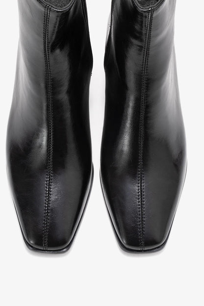 Arven - Bota negra de tacón de bloque (mujer)