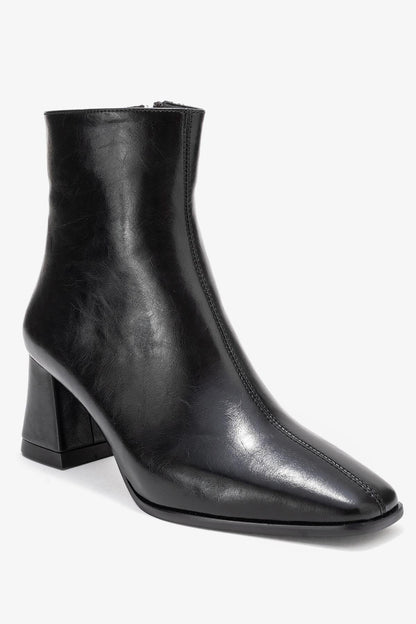 Arven - Bota negra de tacón de bloque (mujer)