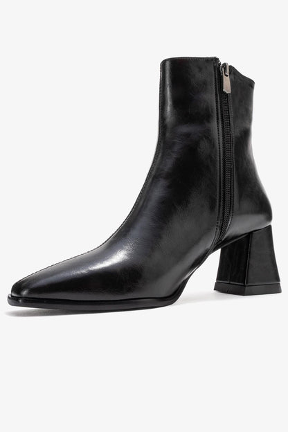 Arven - Bota negra de tacón de bloque (mujer)