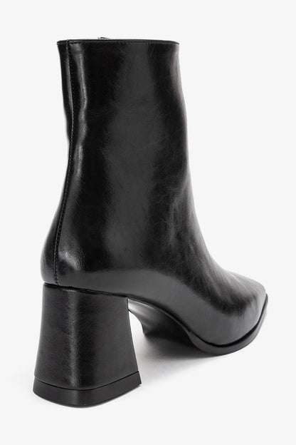 Arven - Bota negra de tacón de bloque (mujer)