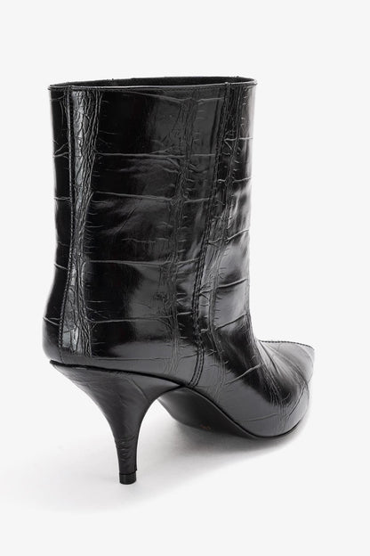 Brivelle - Botín negro estampado con punta (mujer)